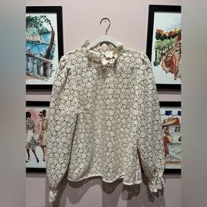 BNWOT Sezane Jordyna Lace Blouse